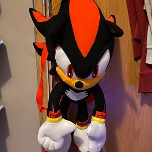 Sonic The Hedgehog Doll Plush Backpack - Shadow Backpack Black (24 Inch)