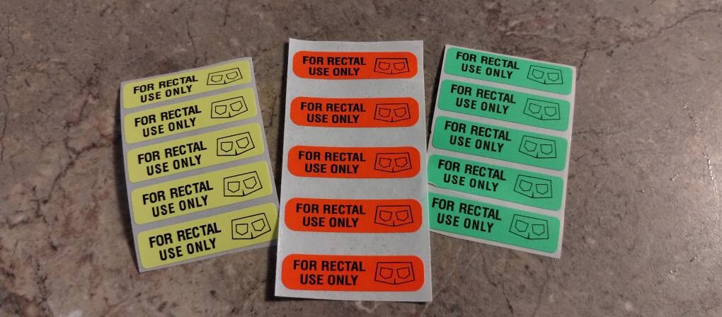 For Rectal Use Only Stickers. Make Everyone Smile with These Funny Sticker Surprises. Fast Shipping from USA