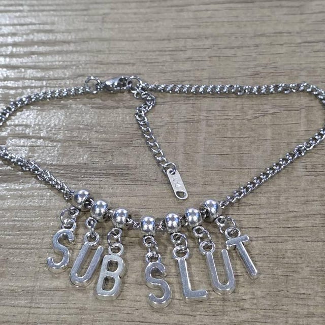 Cavigliera Fetish A Catena Euro, Argento Placcato, Chiusura A Lobster, Lunghezza 23 Cm. Prodotta In UK, Nuova Senza Etichette.
