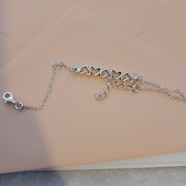 Heart to Heart Bracelet, 925 Sterling Silver Bracelet