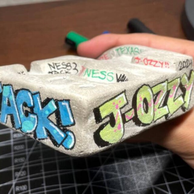 Graffiti Skatepark Ashtray/ Incense Holder & Custom Names - Etsy