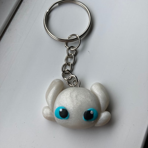 Night Dragon Keychain - Light Dragon Necklace – Black Dragon - White ...