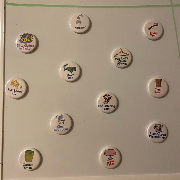 Custom Picture Chore Magnets (set of 12) - Etsy