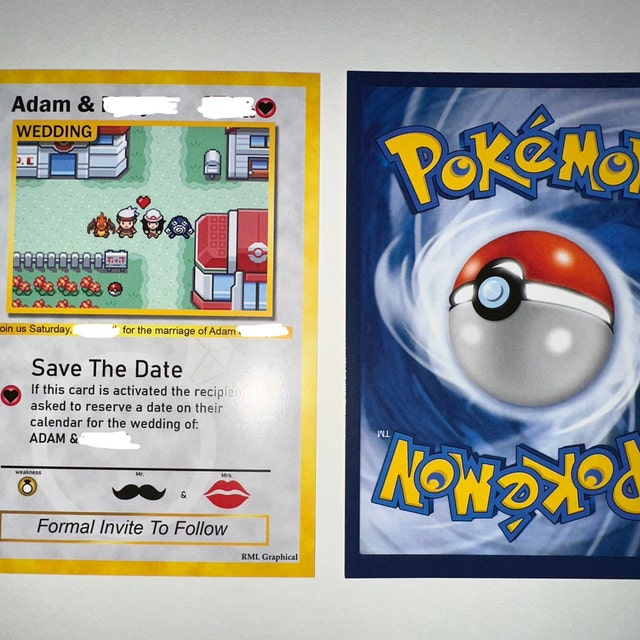 Pokemon Card - Wedding Save the Date - Etsy