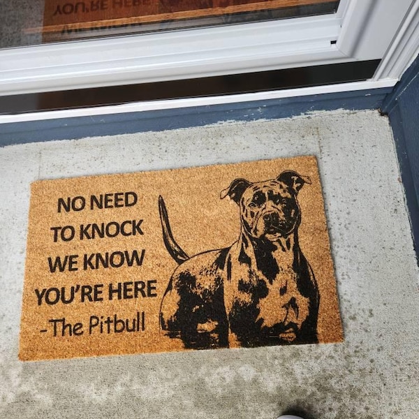 Angry Pitbull Floor Mat