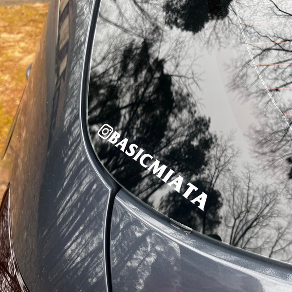 2 X INSTAGRAM YOUR_NAME PARAURTI FINESTRA PERSONALIZZATO AUTO