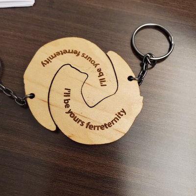 Interlocking Ferret Keychains Friendship or Relationship Matching ...