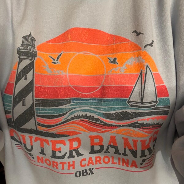 Box short sleeve Northern Lights shirt - GOTS/Vegan - Blue