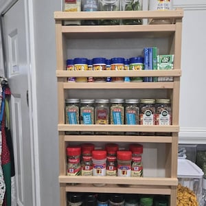 Large 5-Tier Spice Rack for Kitchen, Wall Mounted
