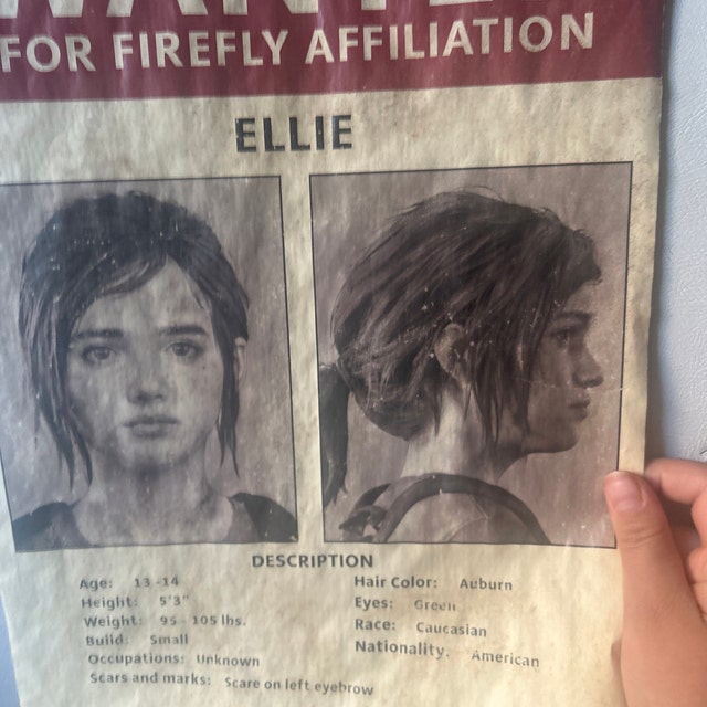 Ellie Part I Wanted Poster the Last of Us Part I -  Denmark