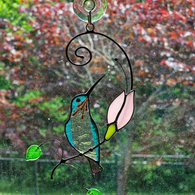 Hummingbird Stained Birds Window Hangings Stained