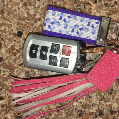 Thin Blue Line Police & Fire Keychain / Ribbon Keychain / - Etsy