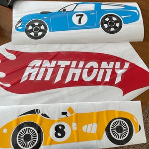 Personalized Race Car Name Wall Decal - Racing Wall Decals - Nursery ...
