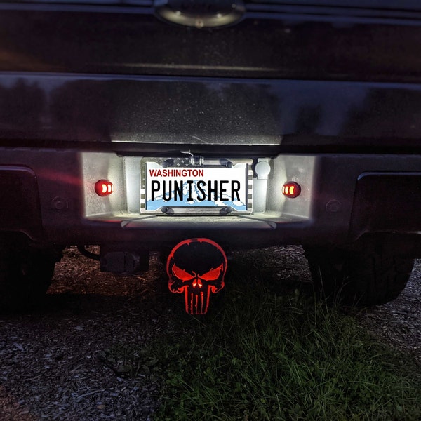 Thin Blue Line Trailer Hitch Cover Display the Thin Blue Line on the