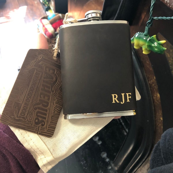 Hip Flask Personalized, Leather Flask, Personalized Flask, Groomsmen ...