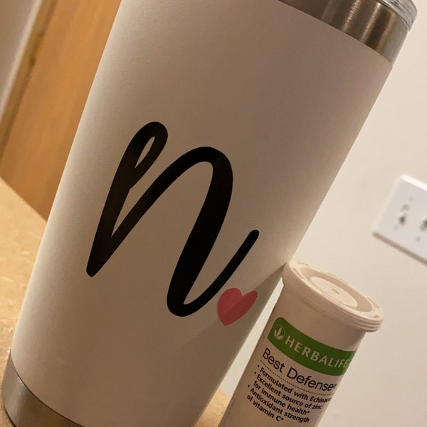 Single Letter Decal, Letter Sticker, Yeti Cup Decal, Car Decal ...
