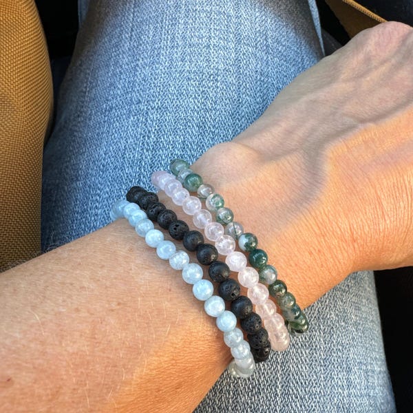 Bright yellow stretchy bracelet *** stone