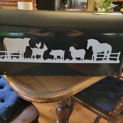 Farm Animal Scene Svg Bundle, Cow Pig Svg Goat Sheep Horse Silhouette ...