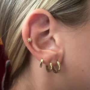 18G/16G Tiny Sun Cartilage Flat Back Labret Stud Sun Stud - Etsy