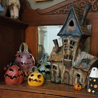 Handmade Tiny Village Key Ceramic Holder for Home, Wall Decoration ...