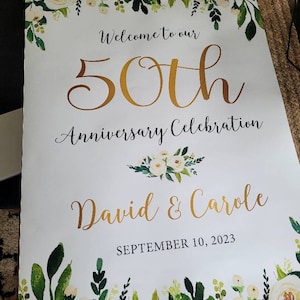 50th Anniversary Poster, 50th Anniversary Sign, Anniversary Sign ...