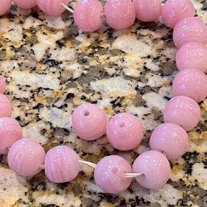 24 Perle Rotonde Barocche In Quarzo Rosa Vintage Di Marca - Foto 6