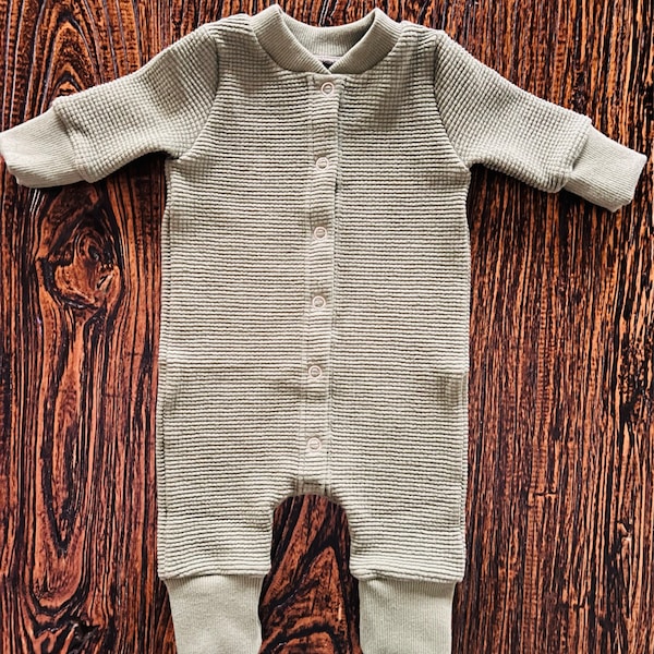 Organic WAFFLE ROMPER Baby Sleeper - Etsy
