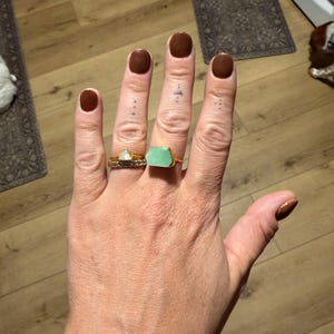 Customer photo, Raw Australian Jade Ring