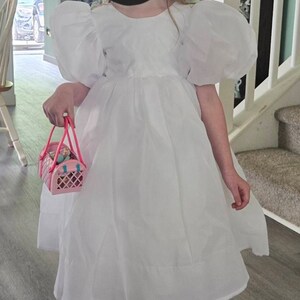 3D Flower Organza Knee-length 1st Birthday Party Baby Girl Dress main image 0