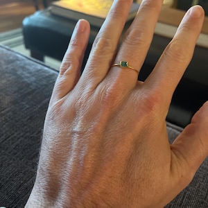 Customer photo from Mitchell, Panjshir Raw Emerald Baguette Ring