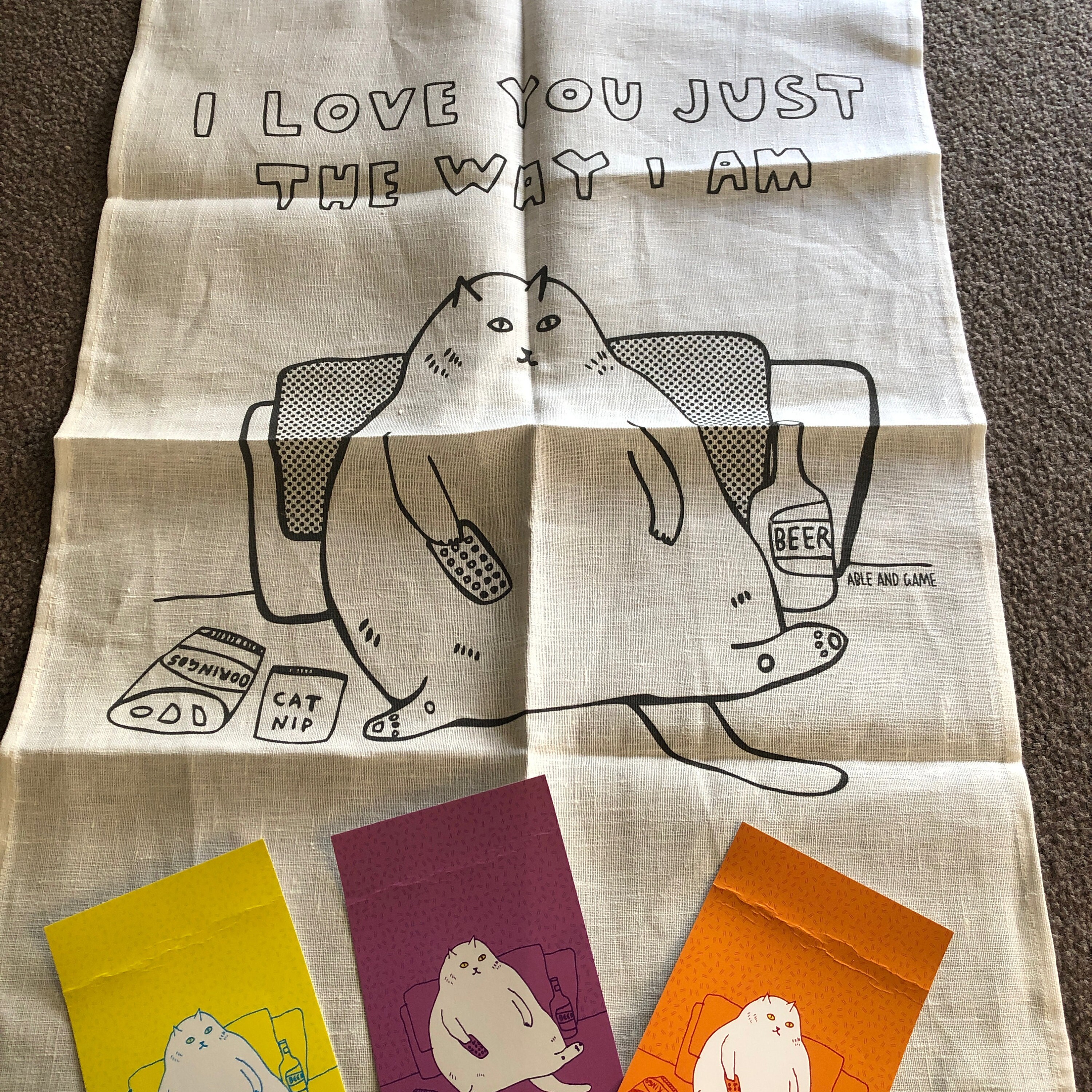 Tea Towel Happy Married Life Dish Towel Linen Tea Towel Etsy