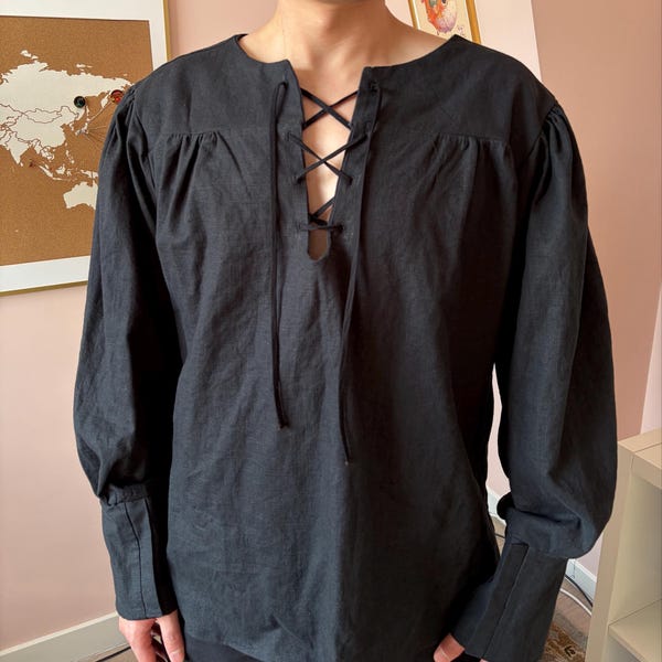 Mens Tunic Pattern Medieval Shirt Sewing Pattern | Long Sleeve Mens Tunic | Pattern ...