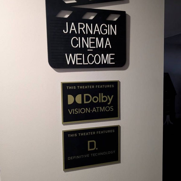 Dolby Atmos Home Movie Theater Sign Cinema Sign Theater Sign
