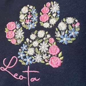 Embroidered Letter Christmas Round Neck Sweatshirt