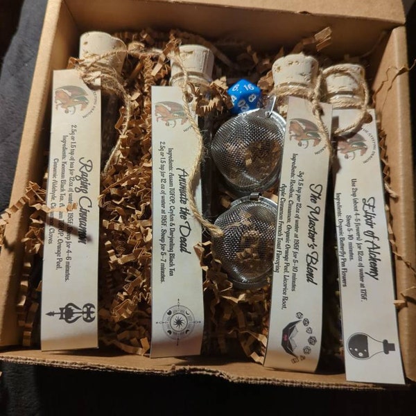 D&D Tea Variety Pack | Potion Tube Sampler | Loose Leaf Tea Gift - Etsy