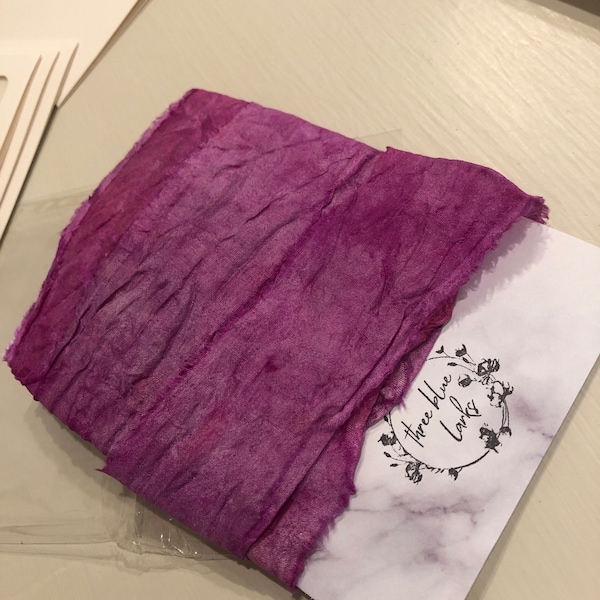 SARI Silk Ribbon | Recycled Hand Painted | 5M Hand Dyed Silk | Craft ...