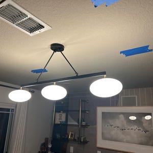 1 Light Elegant Perforated Ceiling Flushmount light Pendant Mid Century Modern Raw Brass Sputnik chandelier light Fixture.