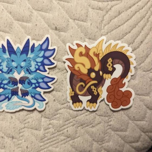 Rex Lapis Sticker - Genshin Impact Dragon Stickers - Weatherproof