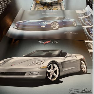 2006 C6 Sports Car Z06 Art Print: Danny Whitfield Automotive Wall