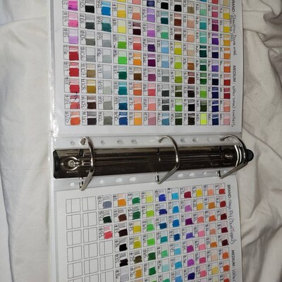 120 Color Swatch Chart Digital Printable, 120 Color Swatch Chart ...