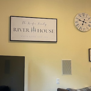 River Signs Personalized Welcome to the River House Sign Custom River ...