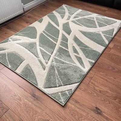 Green Super Soft Shaggy Rug Whisper Living Room Rugs Bedroom Solid Design Mat - Etsy UK