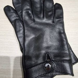 Men's Unlined Leather Gloves Classic Gloves, Officer Gloves, Police ...