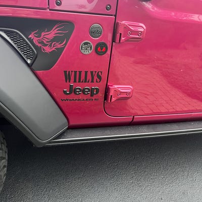 Matte Black Fender Vent Vinyl Decal Set For Jeep Wrangler JL & Gladiator JT (2018+) – ANYStickerYouWant