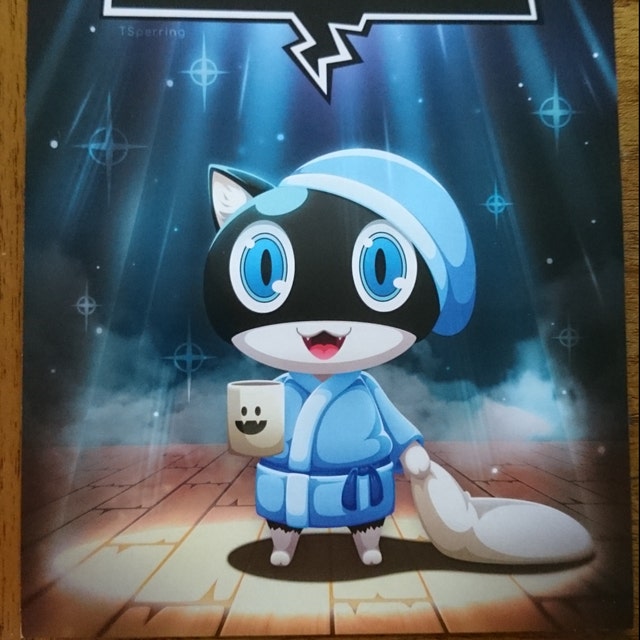 ペルソナ5　ポスター　モルガナ モルガナ プリント、モナ、猫、ペルソナ5、ペルソナ5、p5、かわいい