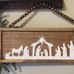 Nativity Scene -  Laser Cut Unfinished Wood Cutout Shapes - Always check sizes and measure