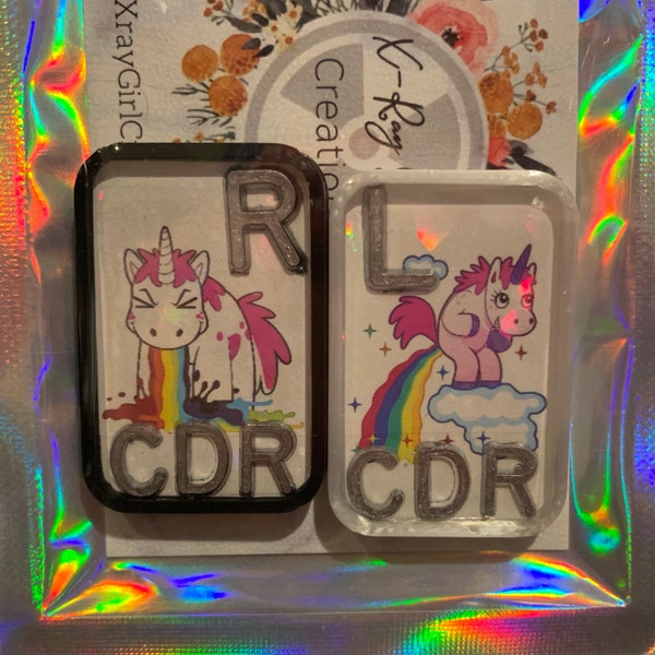 Einhorn Röntgen Marker Einhorn Puke Röntgen Marker mit Initialen