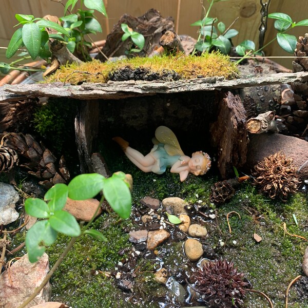 Top Collezione Miniatura Fata Addormentata Per Fairy Garden E Terrario – Resina Dipinta A Mano
