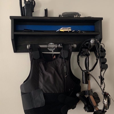 Wall Mounted Duty and Tactical Gear Rack Thin Blue Line - Etsy
