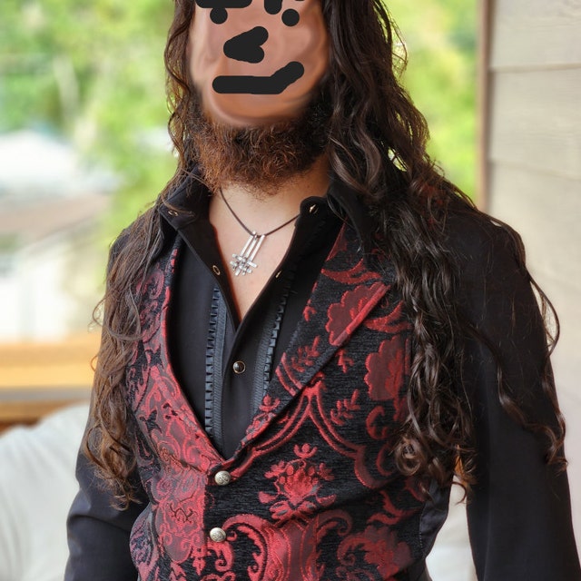 ARISTOCRAT VEST - Red/black Tapestry - Etsy